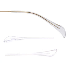 Ergonomic temple tips for slim metal eyewear frames