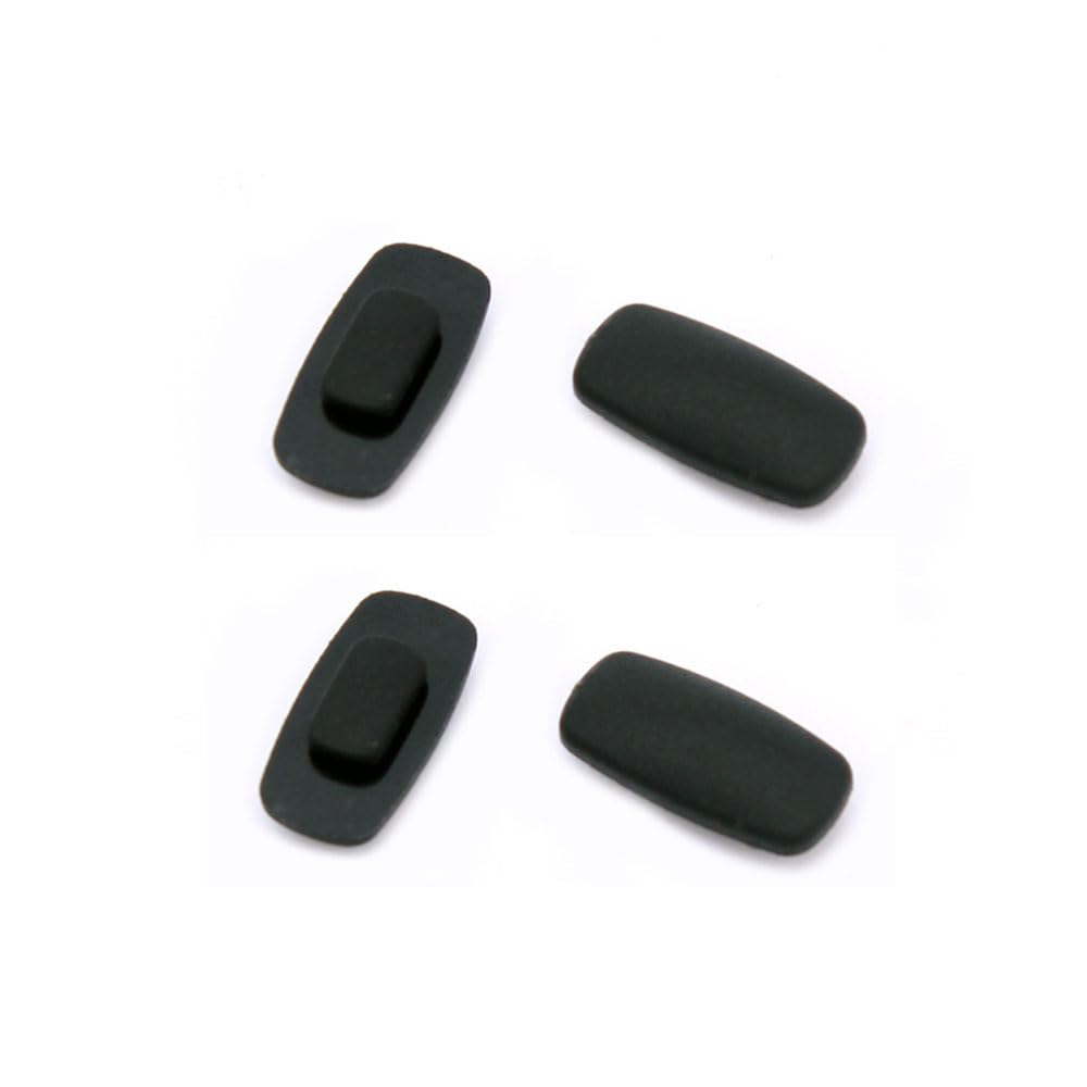 Replacement 13mm x 6mm square nose pads for sunglasses and eyeglasses - push-in or slide-in