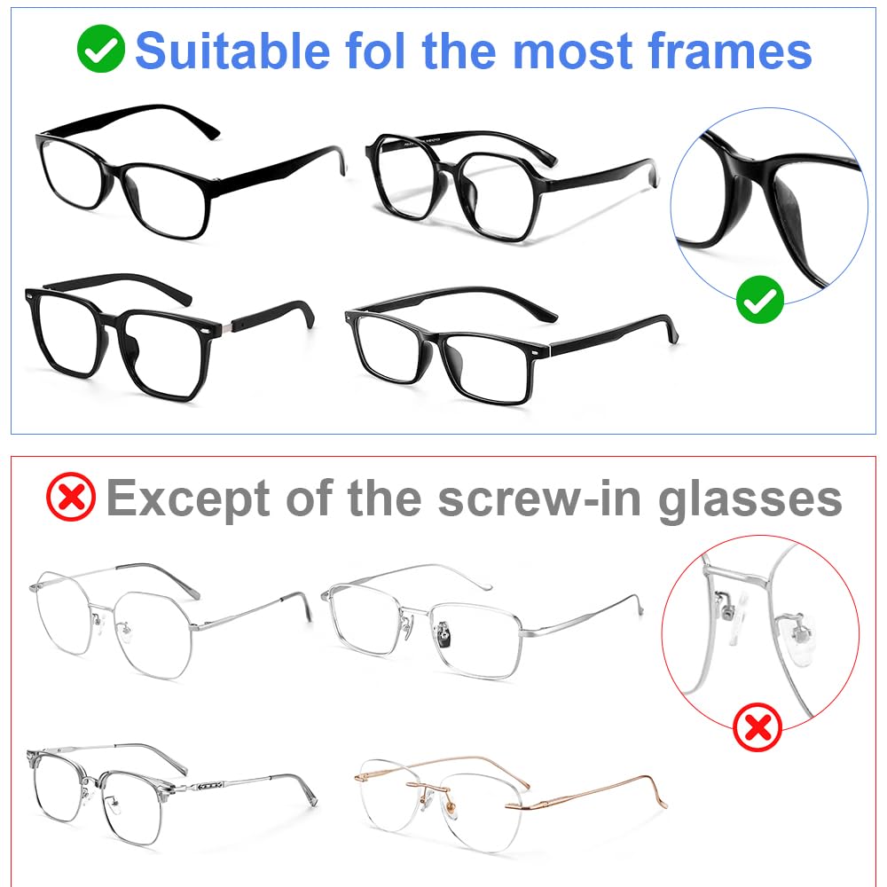 Black 1mm silicone nose pads for sunglasses