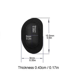 Push-in, screw-free nose pads in black silicone