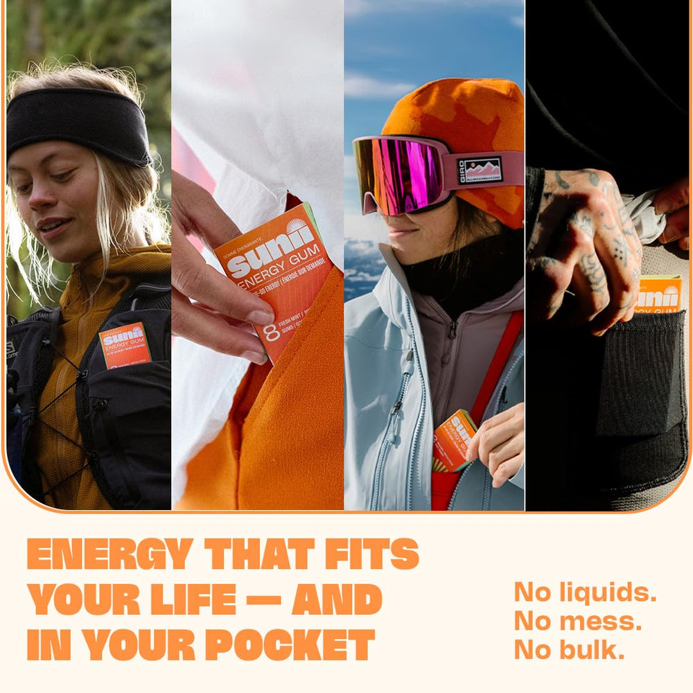 Sunii Energy Gum on a desk during study session for sustained focus