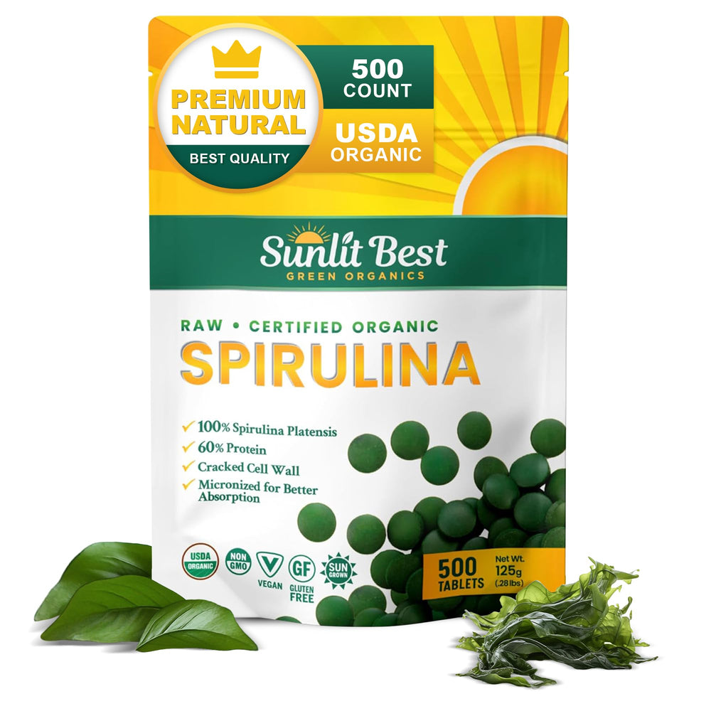 Sunlit Best Spirulina tablets bottle front view
