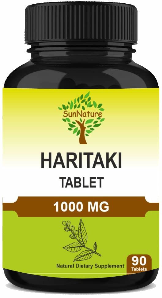 SunNature Haritaki tablets bottle – 90 tablets, 1000 mg daily