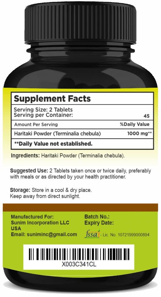 Dosage guide showing 2 tablets per day for 1000 mg daily