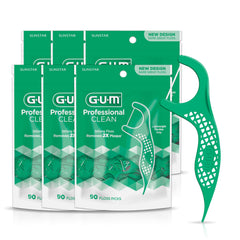 GUM Professional Clean Flossers mint flavor – front view