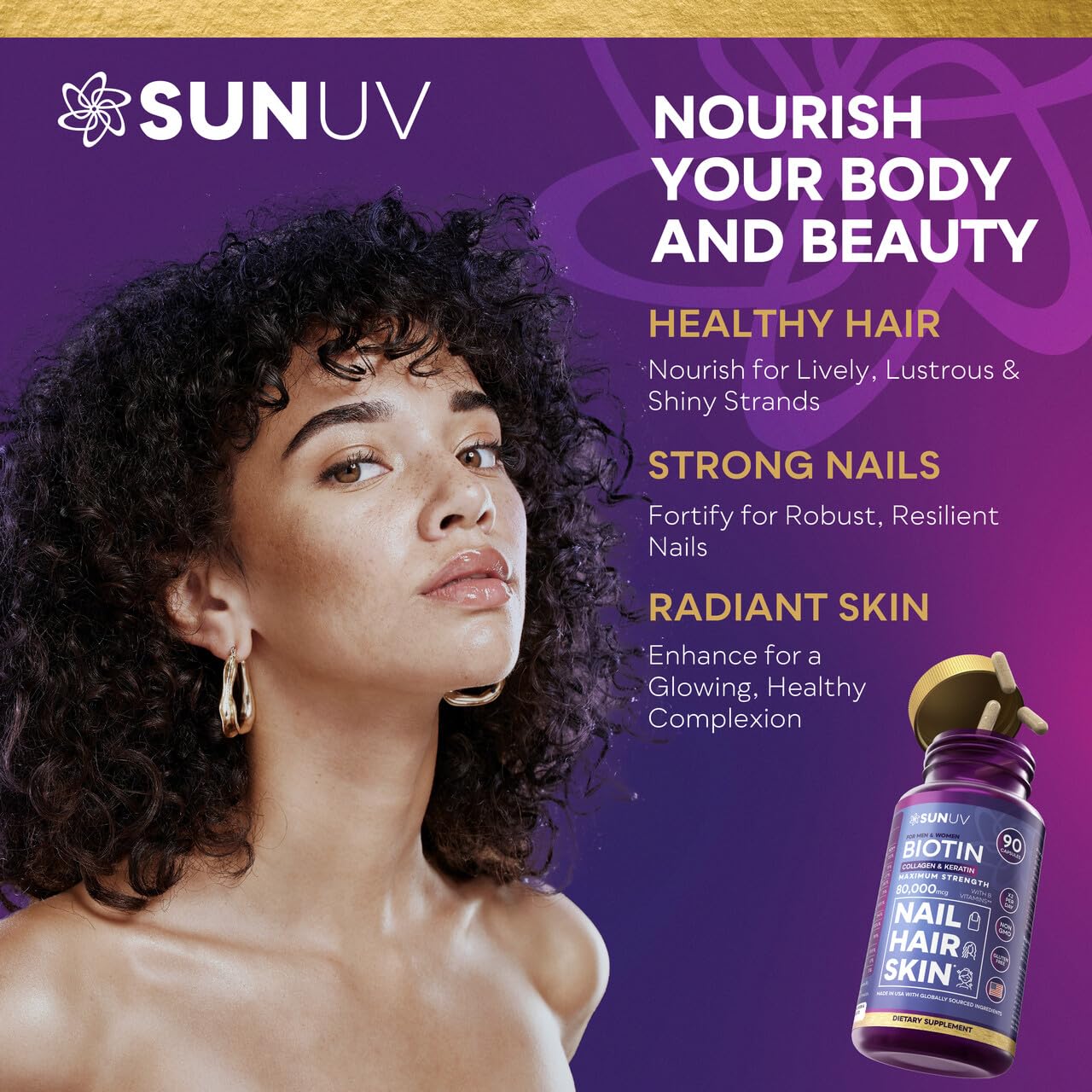 Hyaluronic acid and B-Vitamins ingredients background