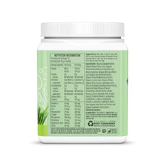 Close-up of Sunwarrior Beauty Greens Collagen Booster Unflavored label