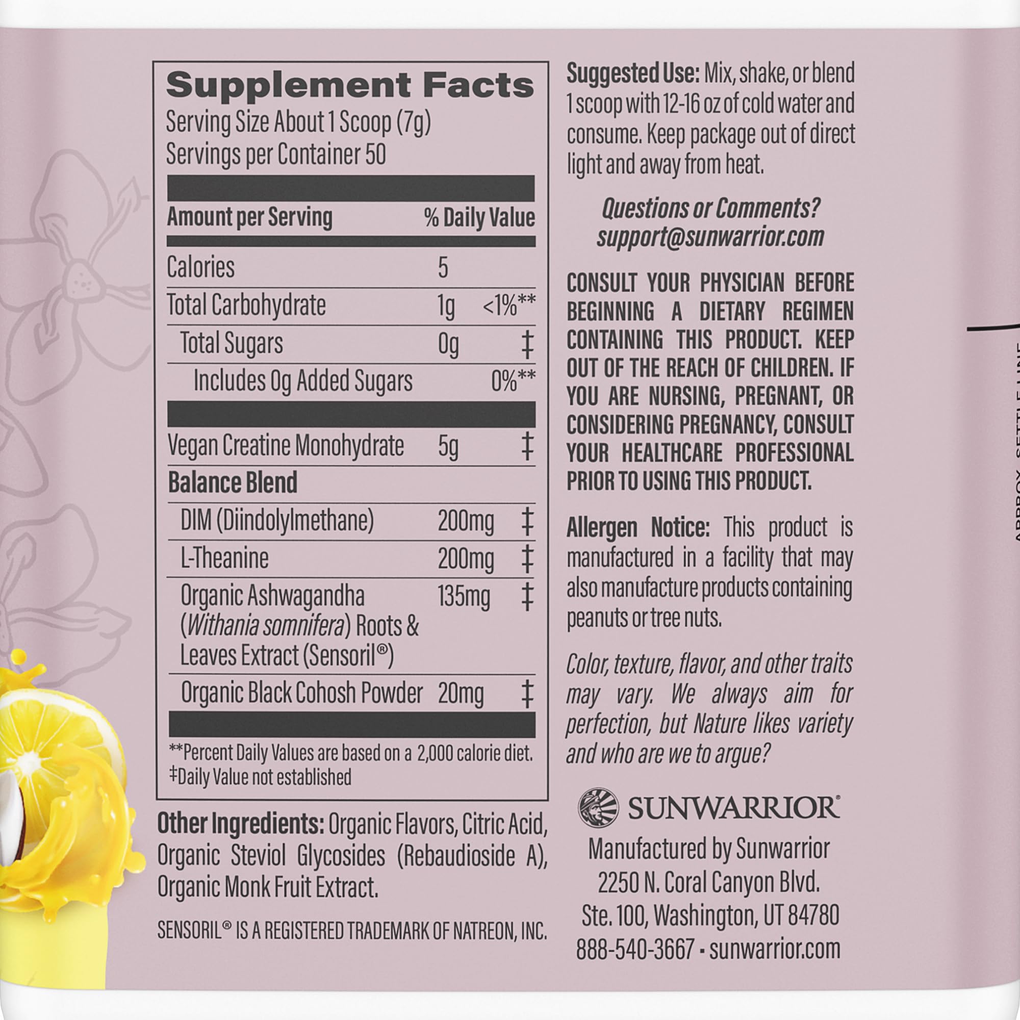 Sunwarrior Creatine Monohydrate powder pour demonstrates quick-mix training-ready formula