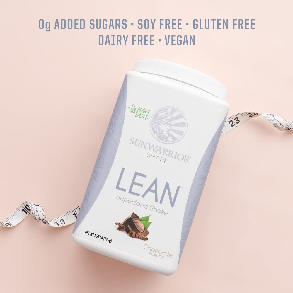 Sunwarrior Lean Superfood Shake scoop dispensing hints at easy, precise portions
