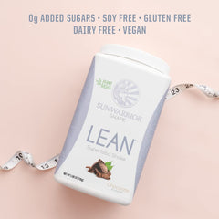 Sunwarrior Lean Superfood Shake scoop dispensing hints at easy, precise portions