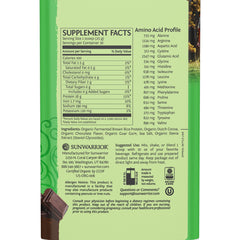 Sunwarrior Organic Brown Rice Protein Chocolate shake — easy mix for workouts