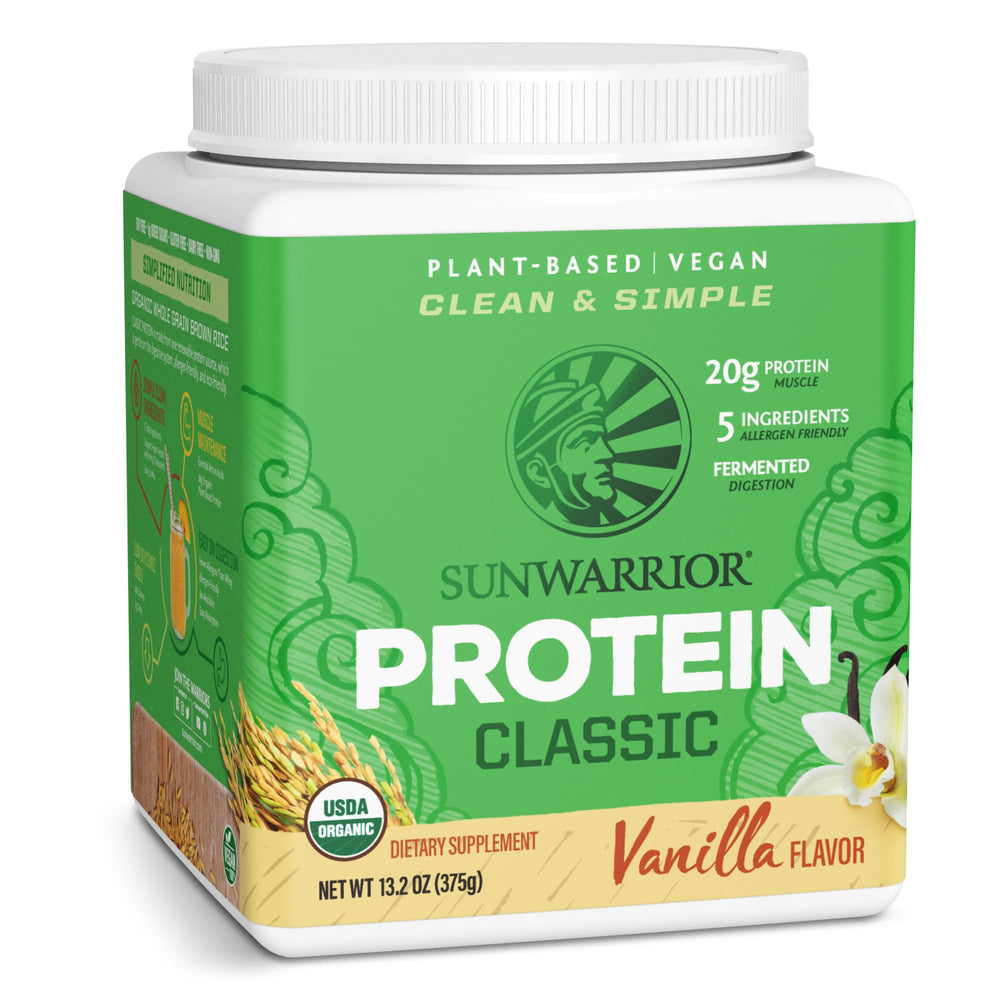 Sun Warrior Organic Classic Vanilla Protein front view