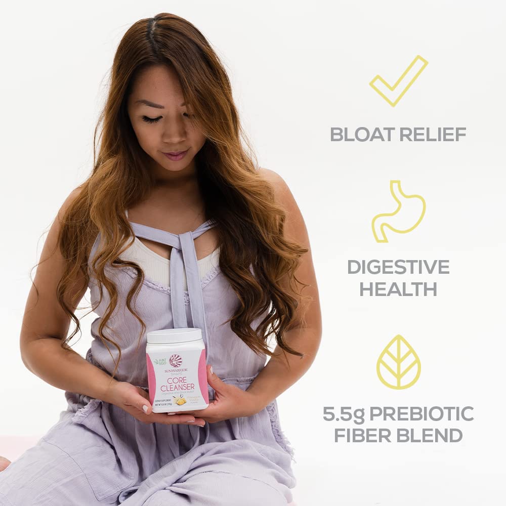 Sunwarrior Plant-Powered Fiber graphic emphasizing regularity and everyday wellness.