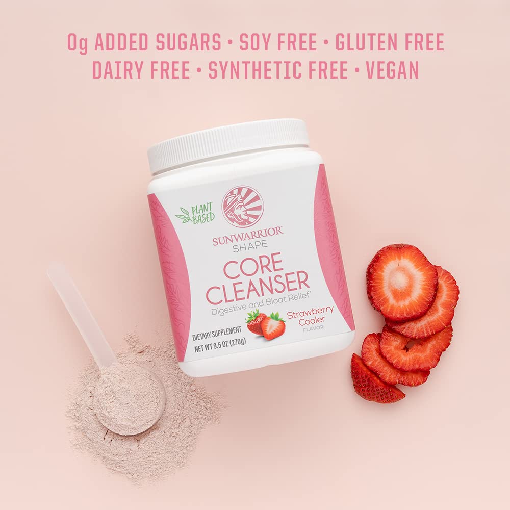 Sunwarrior prebiotic fiber baobab sunfiber powder emphasizes fiber support for regularity.