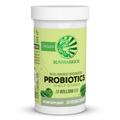 Sunwarrior Probiotics soil-based vegan capsules front view