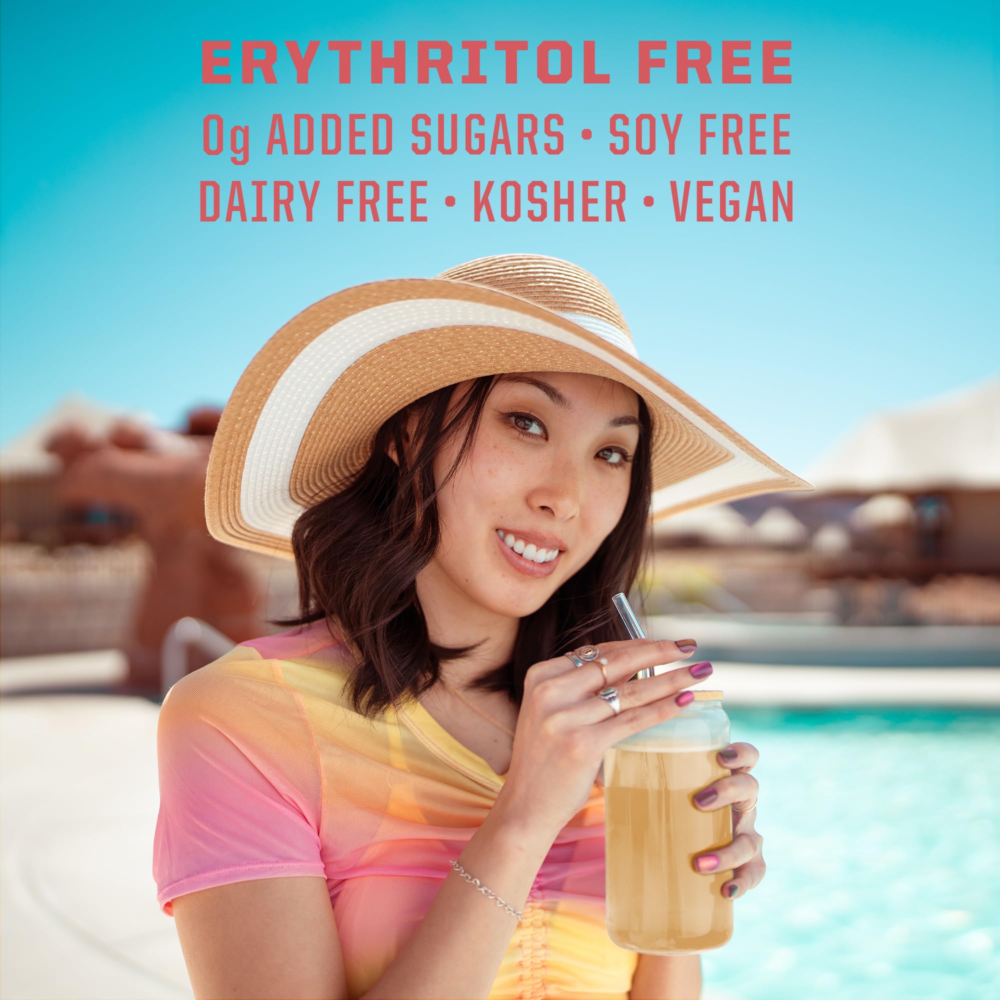 Sunwarrior vegan sugar-free label signals clean hydration