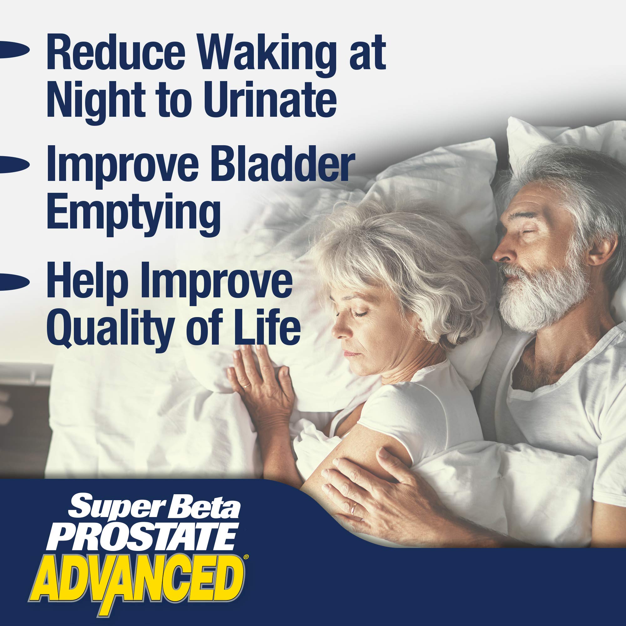 Back label on SUPER BETA PROSTATE Advanced detailing ingredients and usage