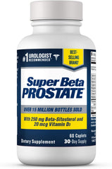 Super Beta Prostate bottle and label on white background