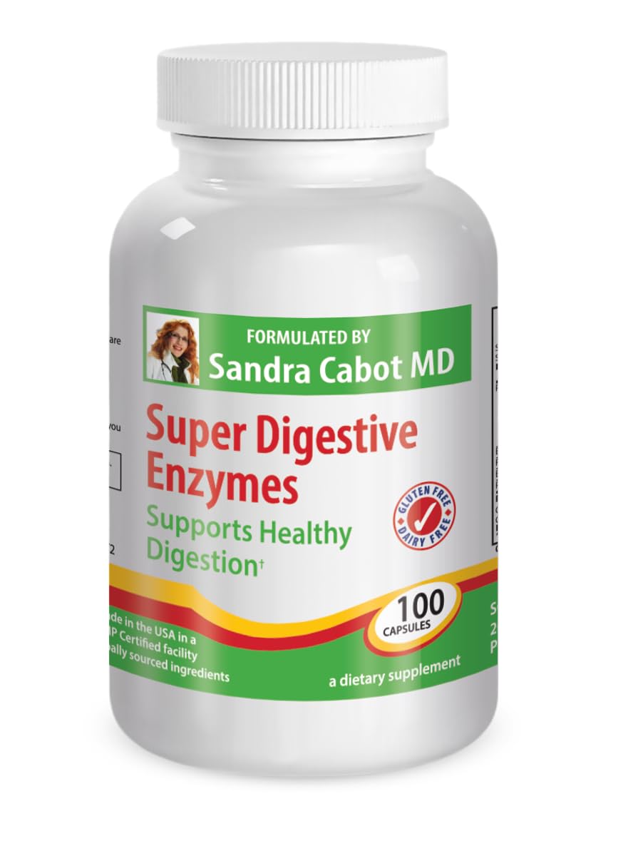 Bottle of Super Digestive Enzymes capsules