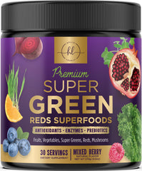Bottle of Super Green Powder with 30 servings