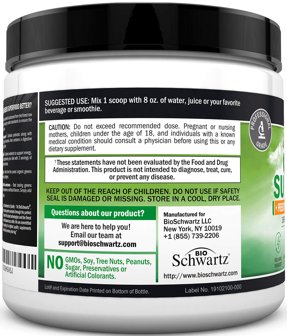 Image showing daily use and serving suggestion for Super Greens Powder