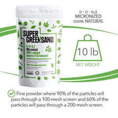 Close-up of micronized greensand granules