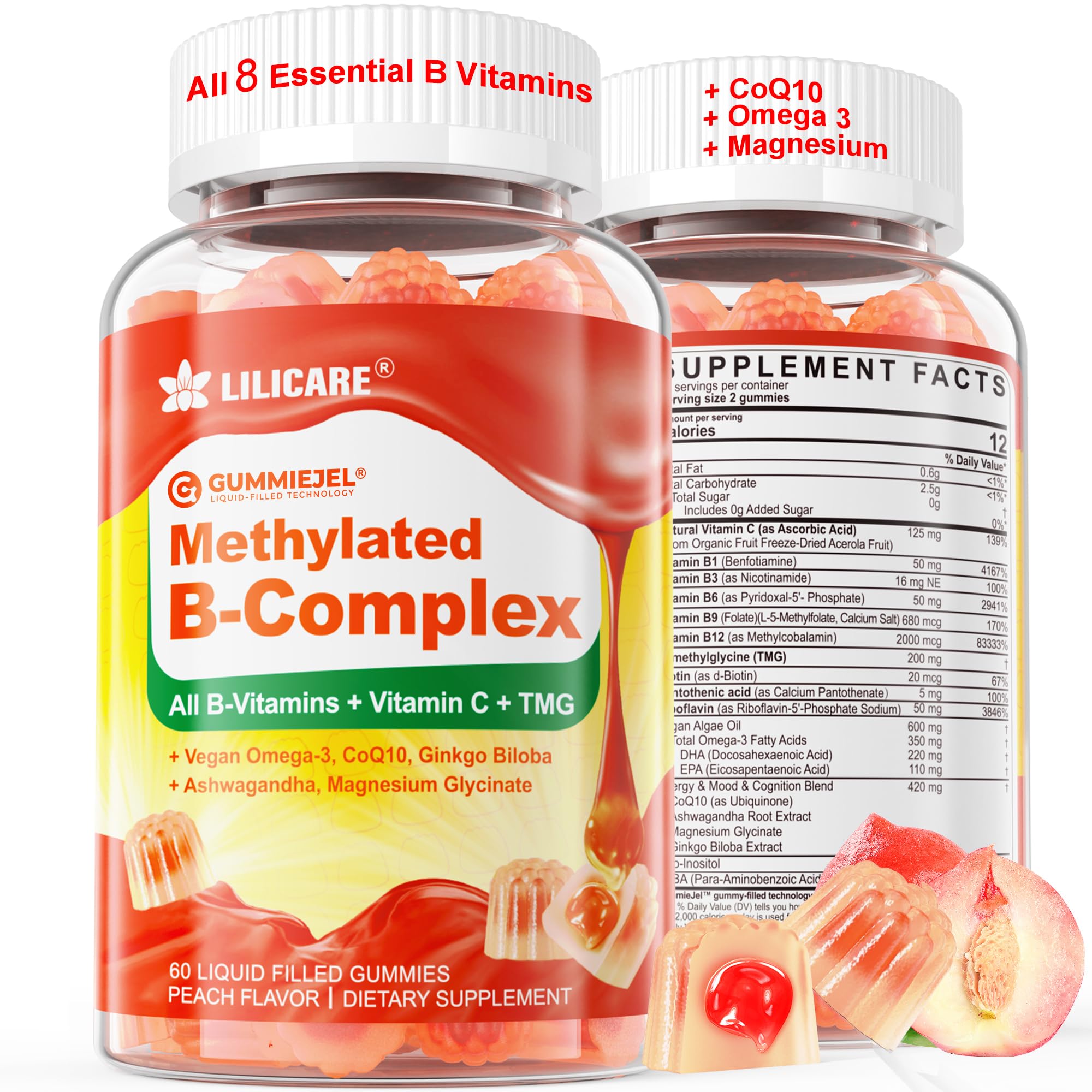 Front label of Super Methylated B Complex Gummies