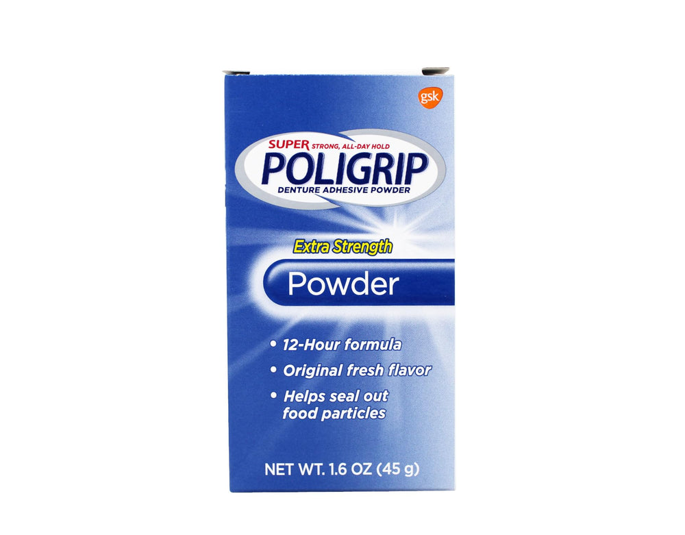 Easy-to-use bottle design for Poli-Grip denture powder