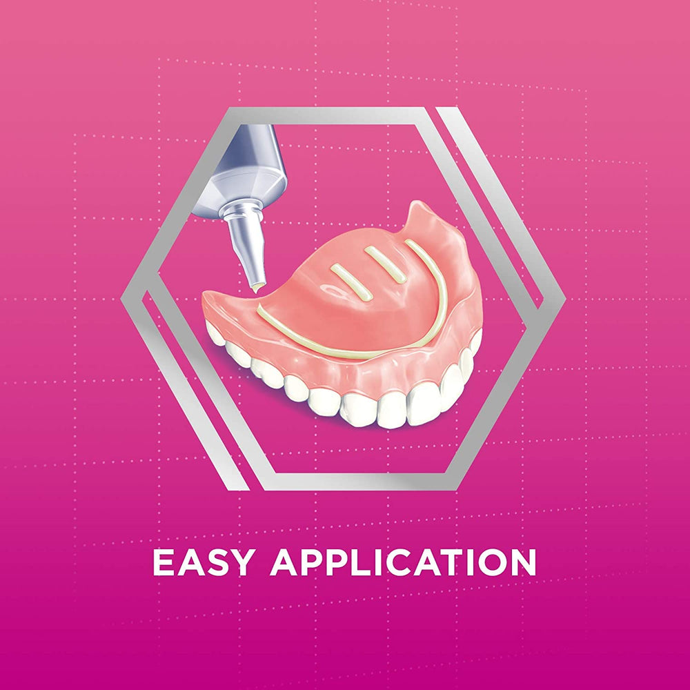 Application of Poligrip Original on dentures
