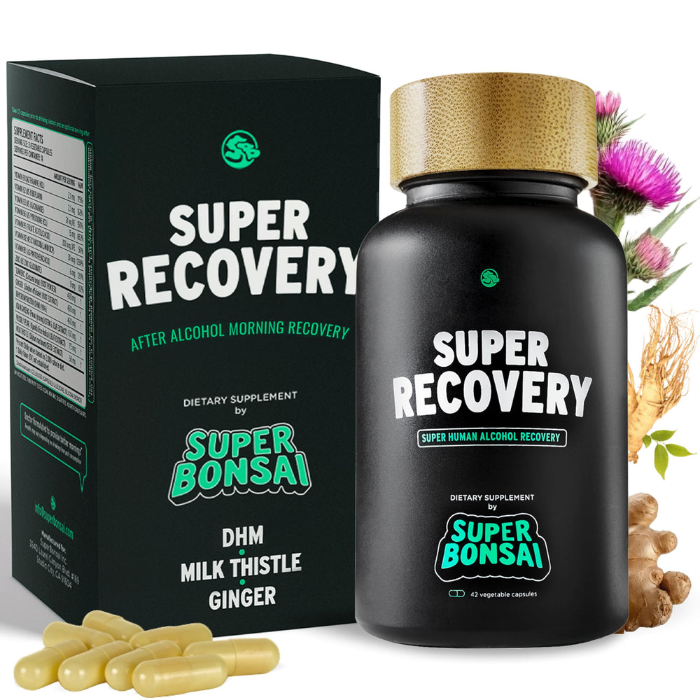 Super Recovery Capsules bottle on white background
