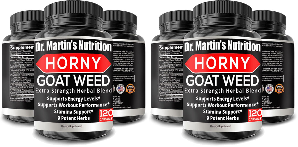 Bottle of Super Strength Horny Goat Weed 1590mg - 120 capsules