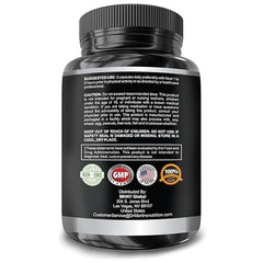 Close-up of bottle showing key ingredients: Maca, Arginine, Ginseng
