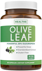 Bottle of Super Strength Olive Leaf Extract Capsules 750mg with 20% Oleuropein