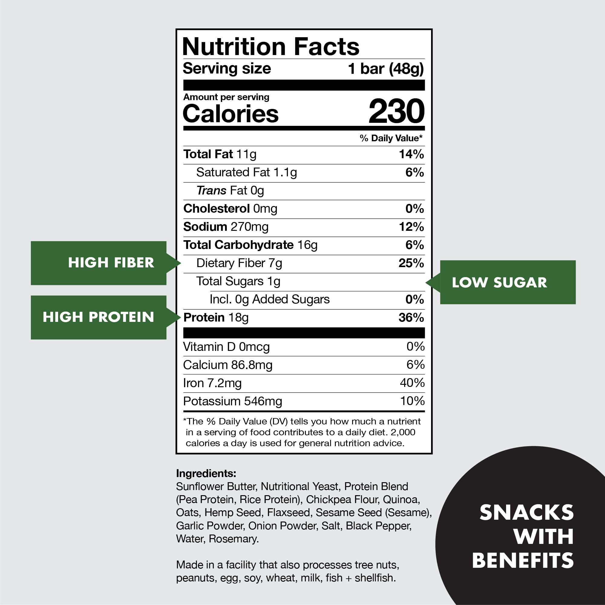 Super Team savory crispy bar close-up reveals crisp texture and savory flavor.