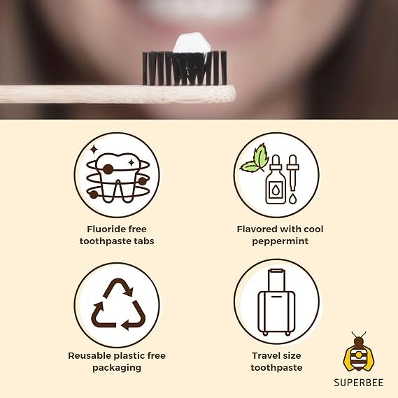 Suitable for kids and adults: SuperBee Dentos toothpaste tablets