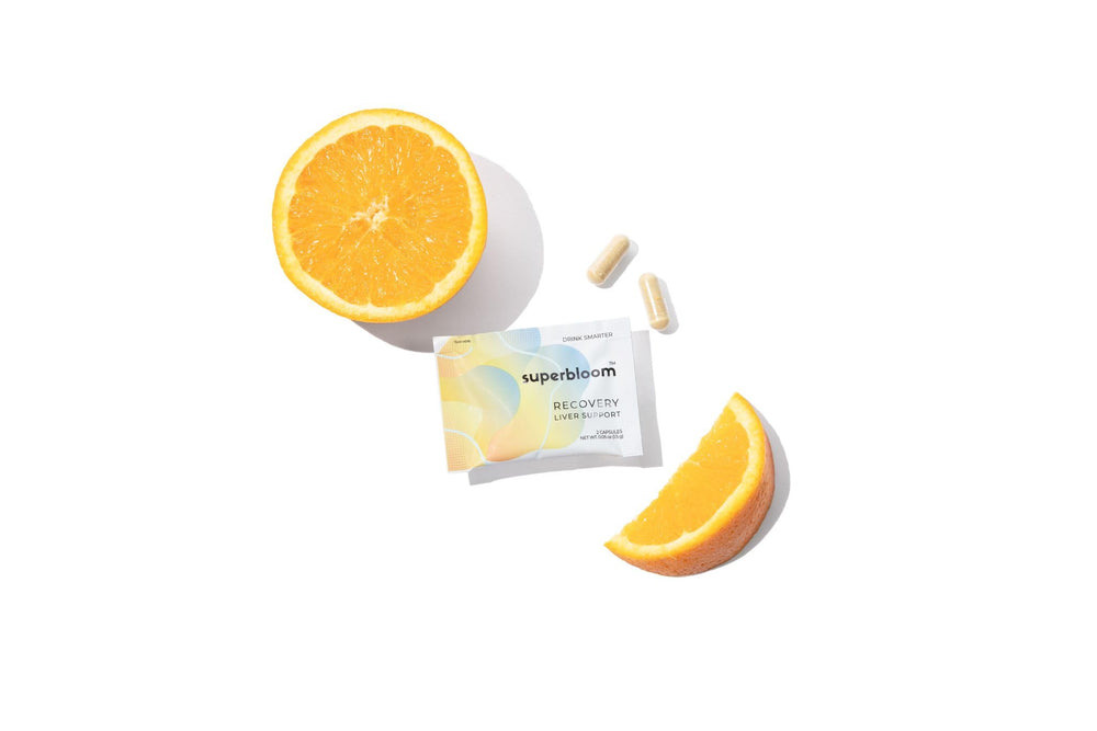 Lifestyle scene showing night out and morning recovery with products