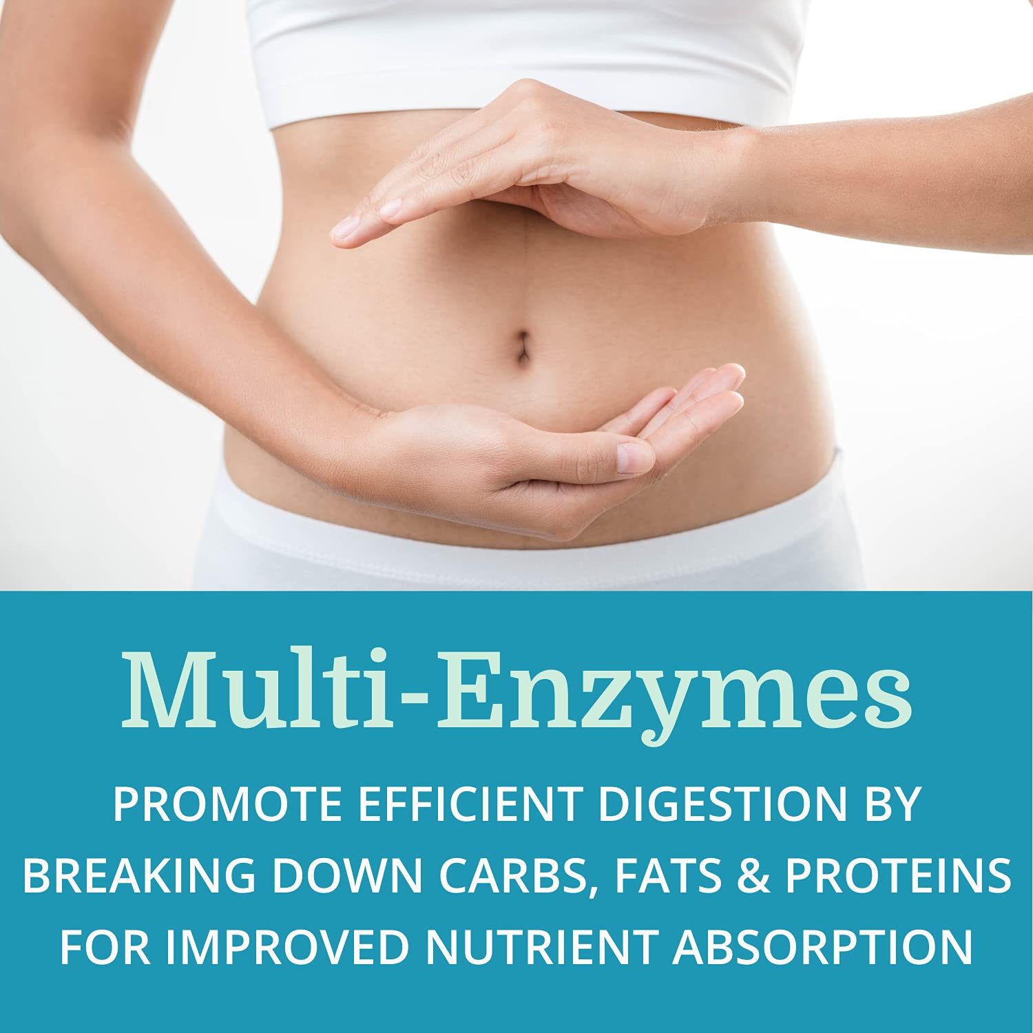 Vegetarian-friendly digestive enzyme supplement branding for SuperDigest