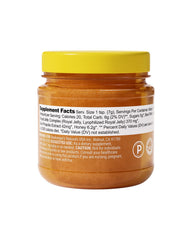 Close-up of ingredients: propolis, royal jelly, bee pollen and honey
