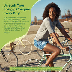 Super greens blend ingredients on a card