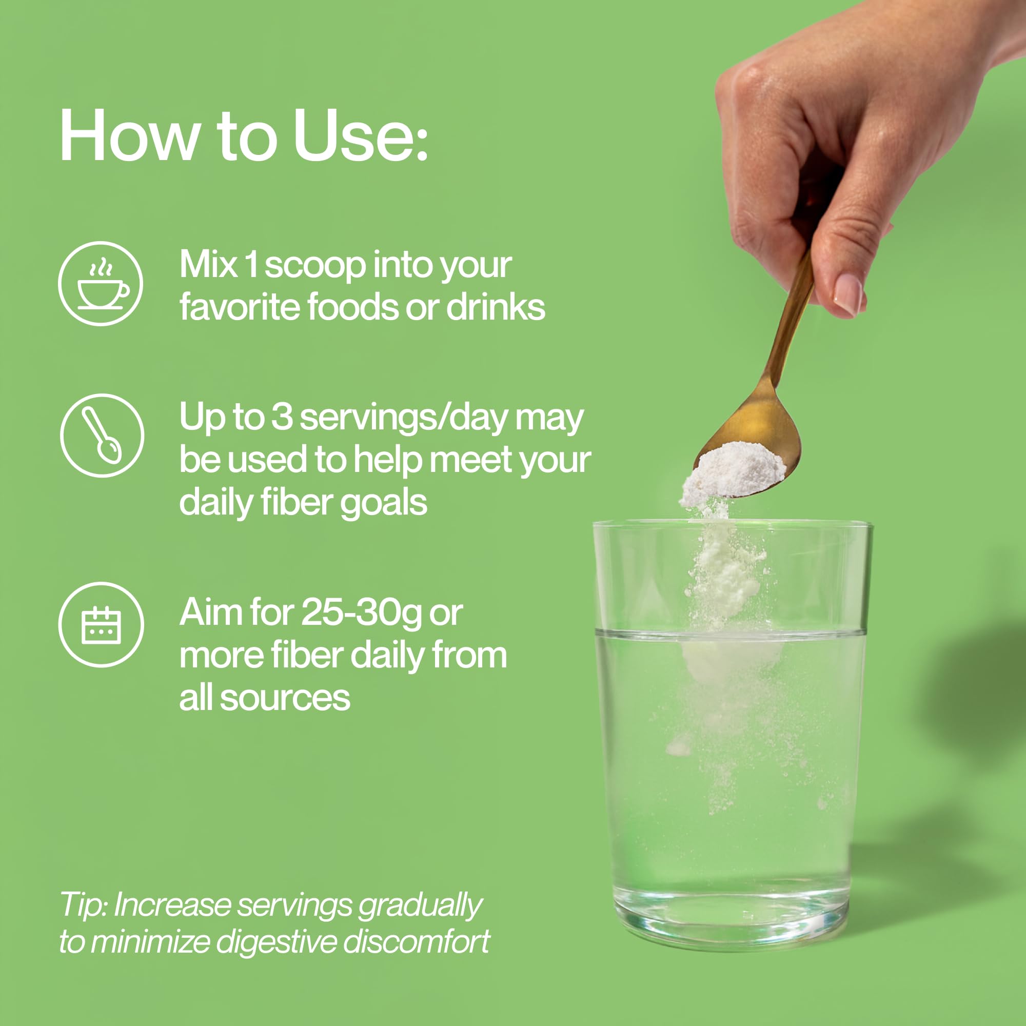 Back of bottle showing 20 servings per container