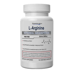 Superior Labs L-Arginine 3000mg bottle label