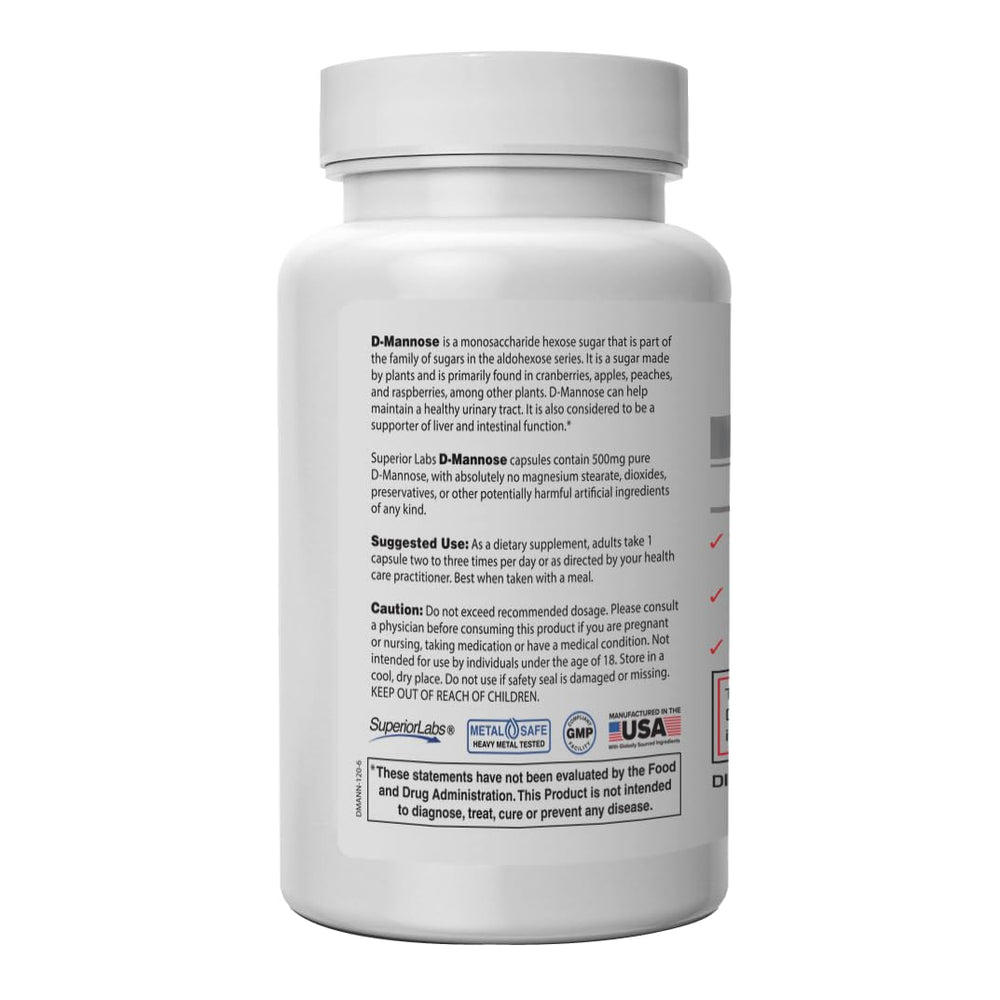 Illustration showing urinary tract support and gut health benefits of D-Mannose
