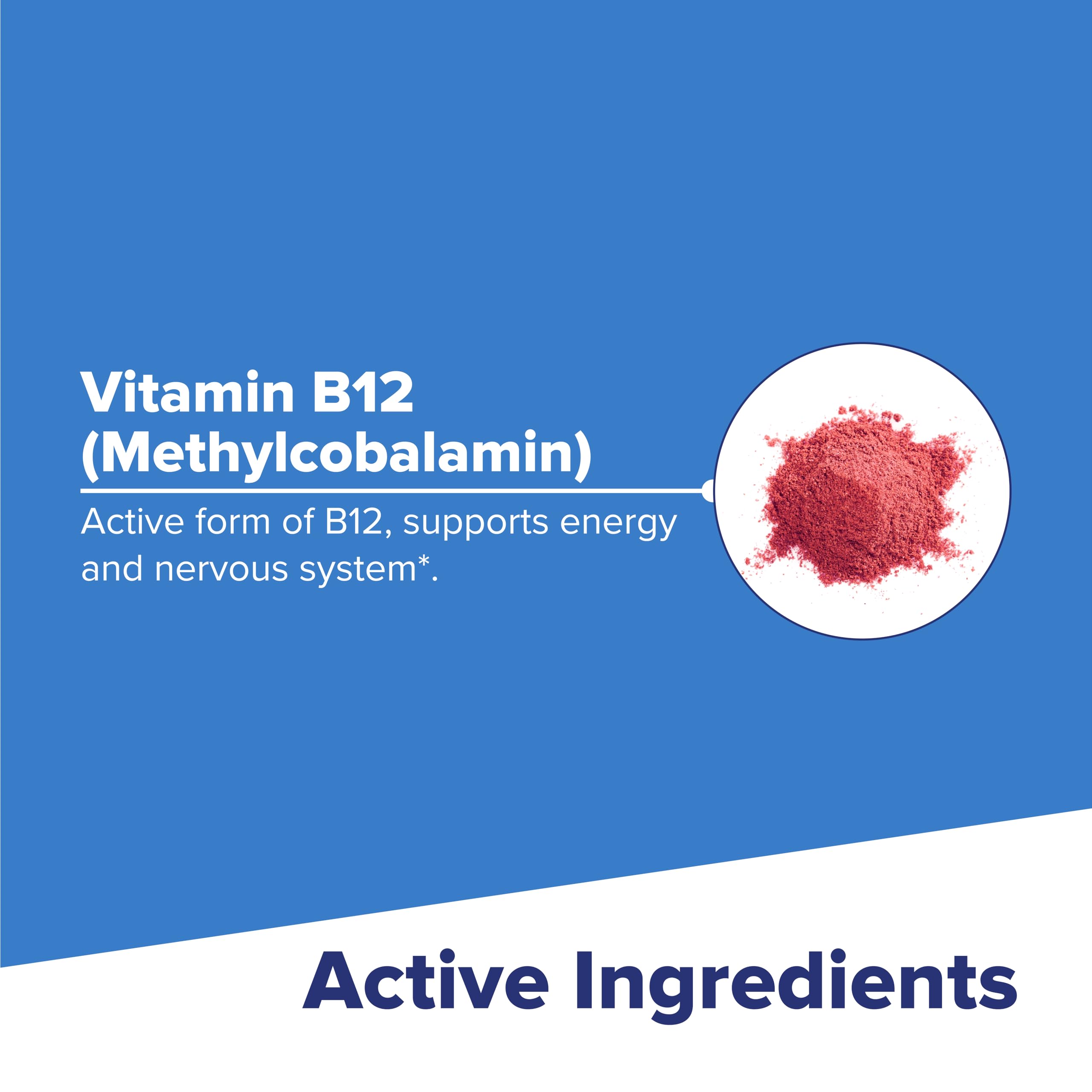 Quality assurance label on B-12 supplement packaging