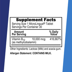 Close-up of a dissolvable Methylcobalamin B-12 tablet
