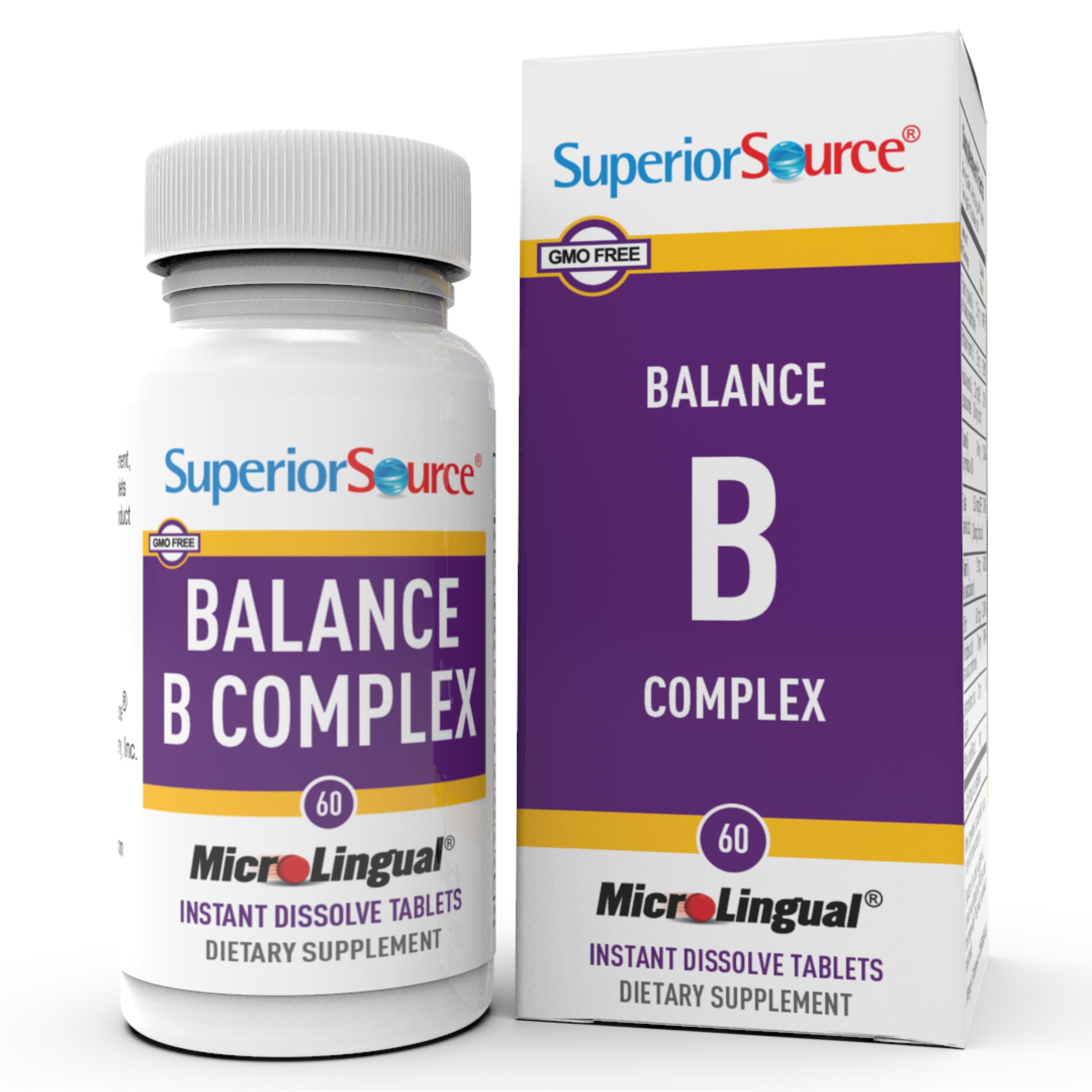 Balance B Complex bottle with 60 instant-dissolve tablets