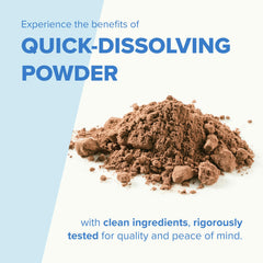 Serving scoop showing 10 g protein per scoop