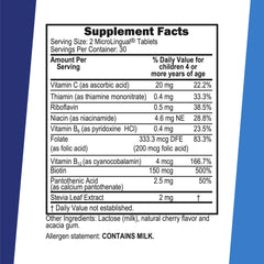 Graphic highlighting B vitamins and Vitamin C for immune support