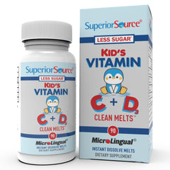 Front view of Superior Source Kid's C and D3 Clean Melts bottle