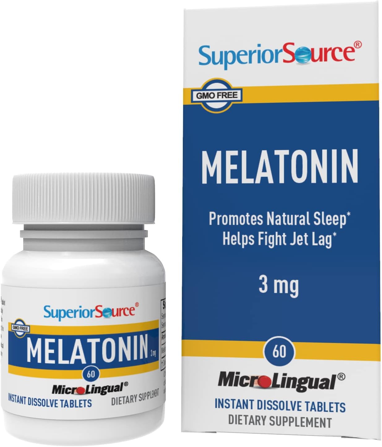 Product image: Superior Source Melatonin 3 mg 60 sublingual tablets