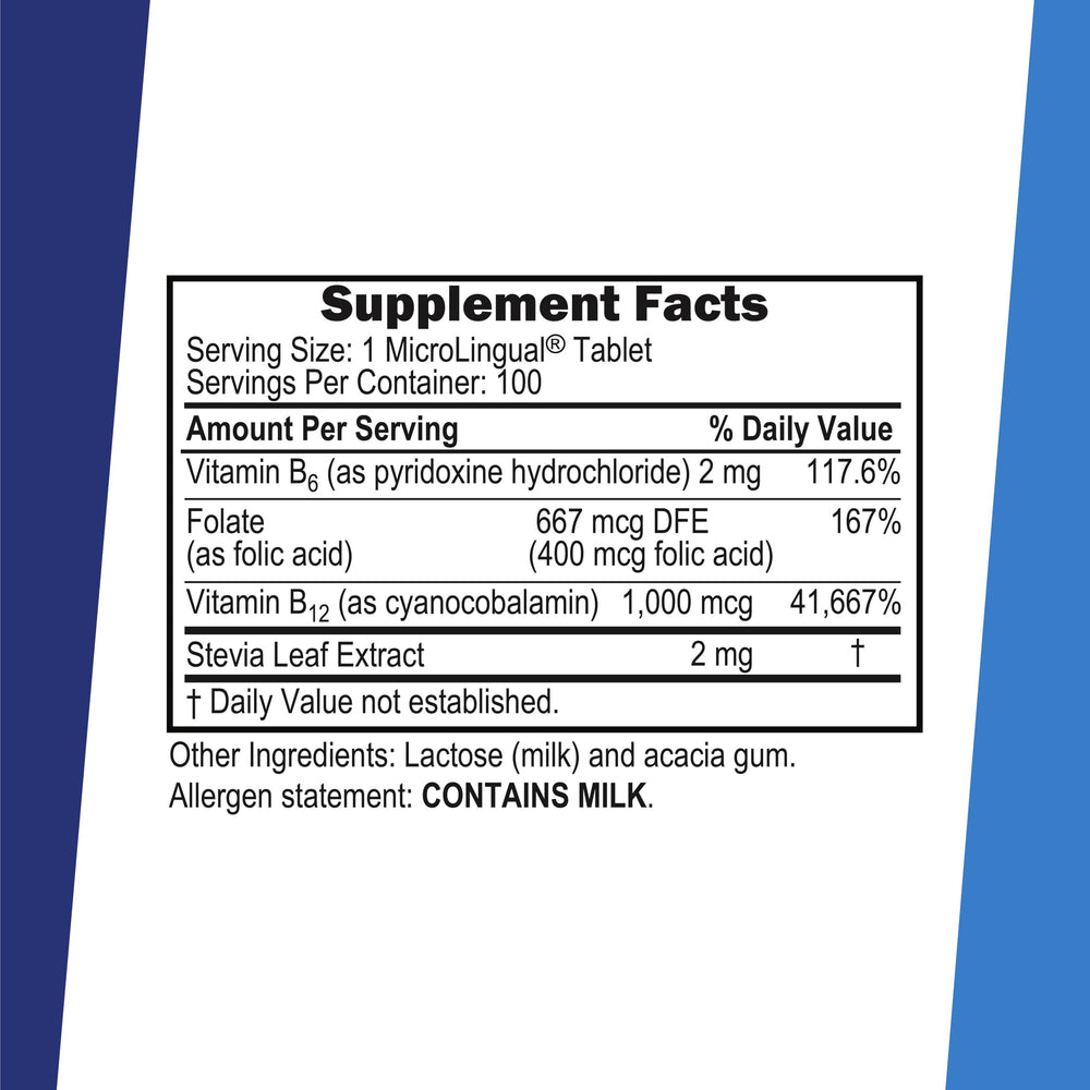 Close-up of a single sublingual tablet dissolving under the tongue
